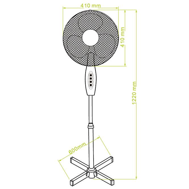 Bodenventilator 16” VO0026 Schwarz
