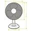 Schreibtischventilator 9” VO0021 Schwarz,3