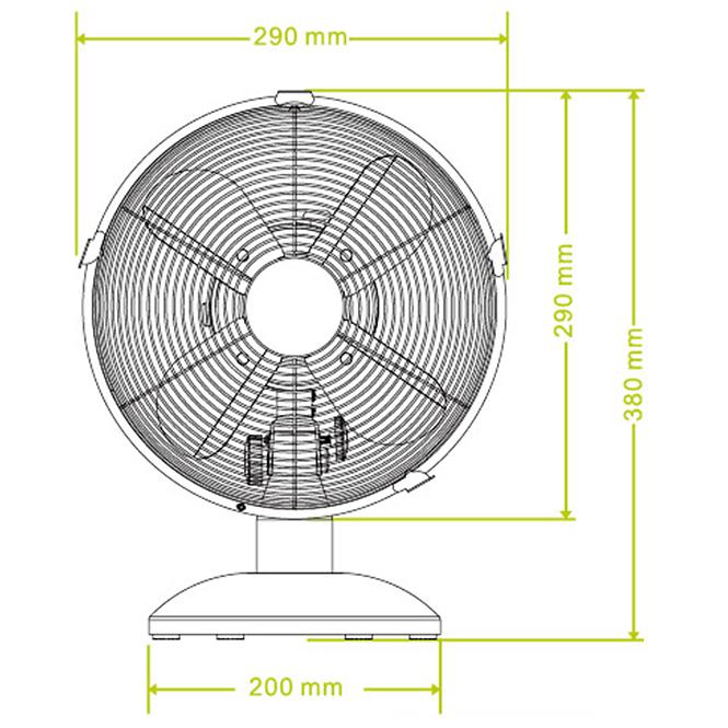 Ventilator aus Plastik 21,5” VO0230,3