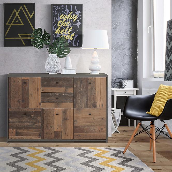 Kommode BEST CHEST old wood vin/beton