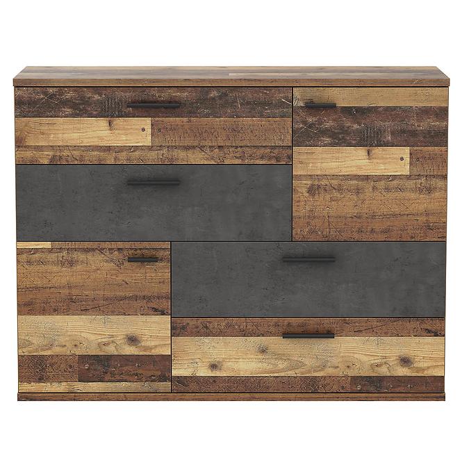 Kommode Skive old wood vintage/beton,3