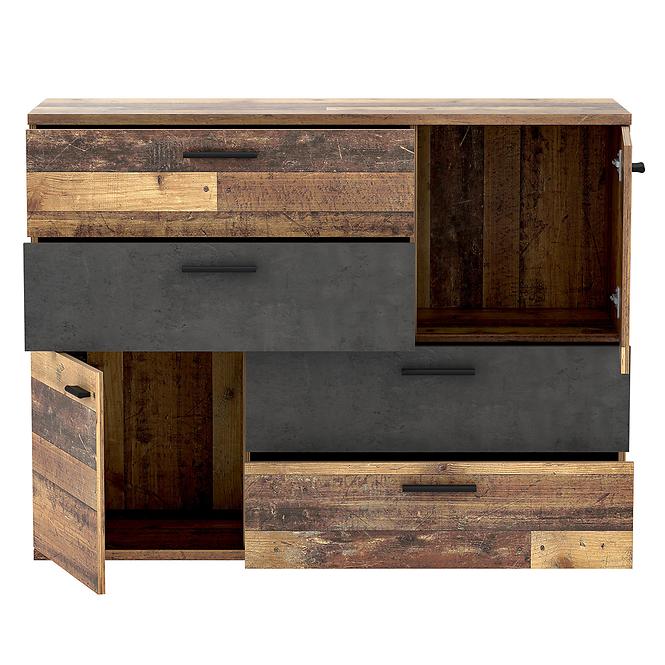Kommode Skive old wood vintage/beton,5