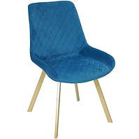 Stuhl Kansas blau/Füße golden