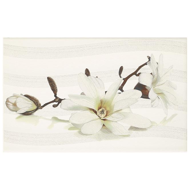 Wandfliese Lira white inserto flower 25/40