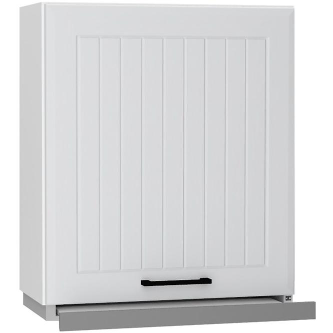 Küchenzeile Irma W60/68 Slim Pl mit silberhaube hellgrau