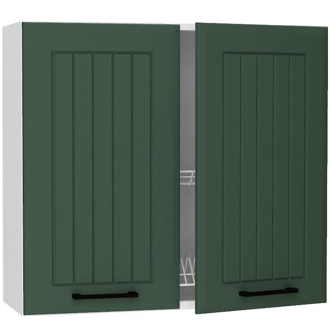 Küchenzeile Irma W80su Alu grün  matt