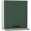 Küchenzeile Irma W60/68 Slim Pl mit silberhaube grün
