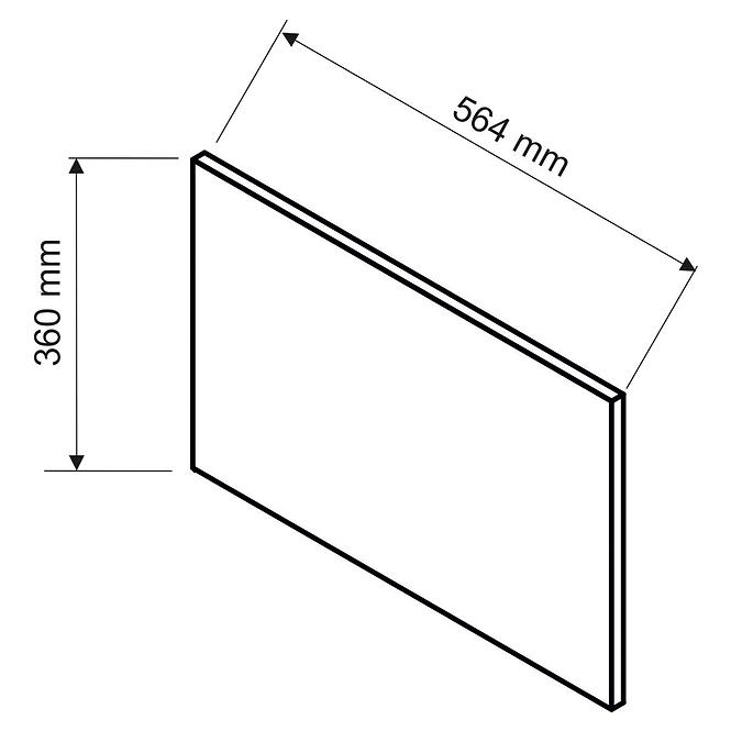Seitenplatte Irma 360x564 hellgrau matt