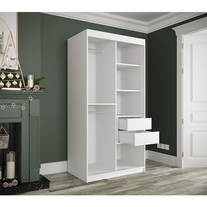 Schrank MARMUR POLE 100 weiß/marmor weiß