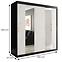 Schrank MARMUR POLE 200 schwarz/marmor weiß,2