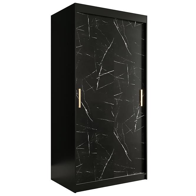 Schrank MARMUR T 100 schwarz/marmor schwarz