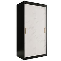 Schrank MARMUR T 100 schwarz/marmor weiß