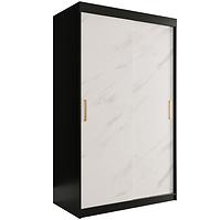 Schrank MARMUR T 120 schwarz/marmor weiß