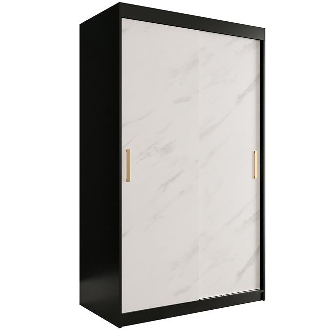 Schrank MARMUR T 120 schwarz/marmor weiß