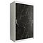 Schrank MARMUR T 120 weiß/marmor schwarz