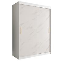 Schrank MARMUR T 150 weiß/marmor weiß