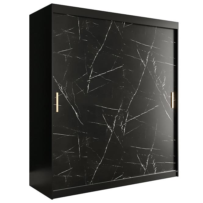 Schrank MARMUR T 180 schwarz/marmor schwarz