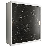 Schrank MARMUR T 180 weiß/marmor schwarz