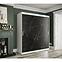 Schrank MARMUR T 180 weiß/marmor schwarz,3