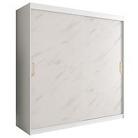 Schrank MARMUR T 200 weiß/marmor weiß