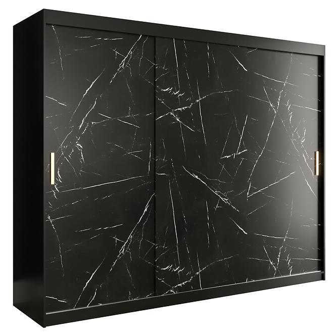 Schrank MARMUR T 250 schwarz/marmor schwarz