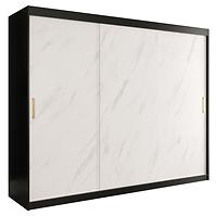 Schrank MARMUR T 250 schwarz/marmor weiß