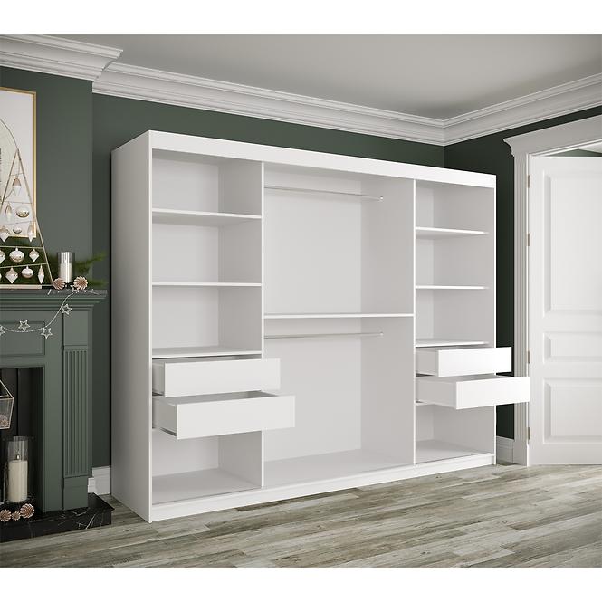 Schrank MARMUR T 250 weiß/marmor weiß,6
