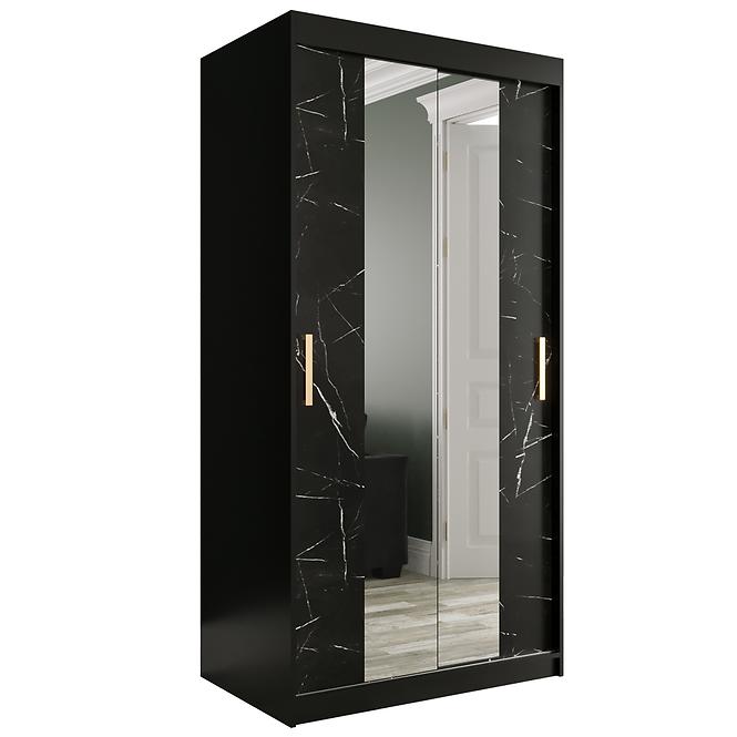 Schrank MARMUR T1 100 schwarz/marmor schwarz