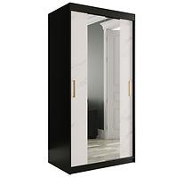 Schrank MARMUR T1 100 schwarz/marmor weiß