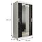 Schrank MARMUR T1 100 weiß/marmor schwarz,2