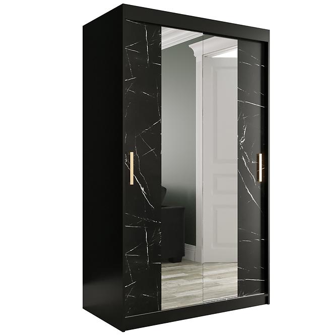 Schrank MARMUR T1 120 schwarz/marmor schwarz