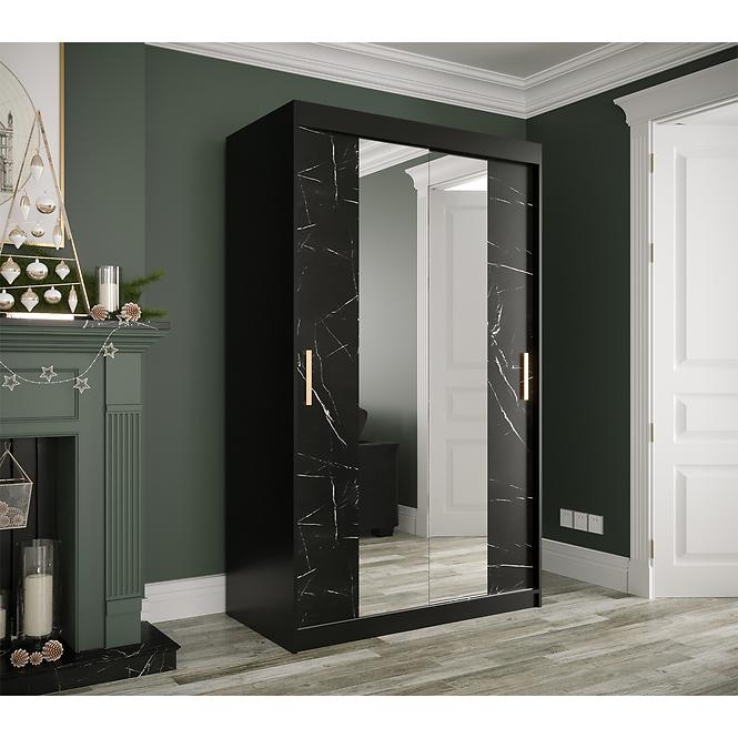 Schrank MARMUR T1 120 schwarz/marmor schwarz