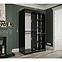 Schrank MARMUR T1 120 schwarz/marmor weiß,4