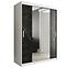 Schrank MARMUR T1 150 weiß/marmor schwarz