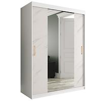 Schrank MARMUR T1 150 weiß/marmor weiß