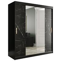 Schrank MARMUR T1 180 schwarz/marmor schwarz