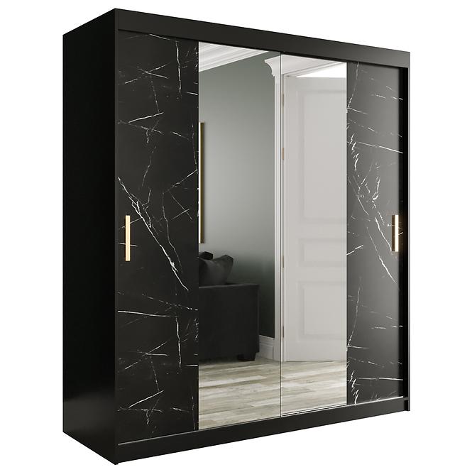Schrank MARMUR T1 180 schwarz/marmor schwarz