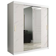 Schrank MARMUR T1 180 weiß/marmor weiß