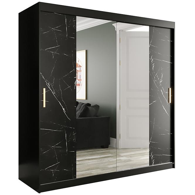 Schrank MARMUR T1 200 schwarz/marmor schwarz