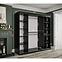 Schrank MARMUR T1 200 schwarz/marmor weiß,4