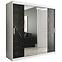 Schrank MARMUR T1 200 weiß/marmor schwarz