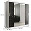 Schrank MARMUR T1 200 weiß/marmor schwarz,2