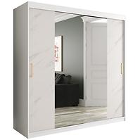 Schrank MARMUR T1 200 weiß/marmor weiß