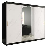 Schrank MARMUR T1 250 schwarz/marmor weiß