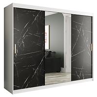 Schrank MARMUR T1 250 weiß/marmor schwarz