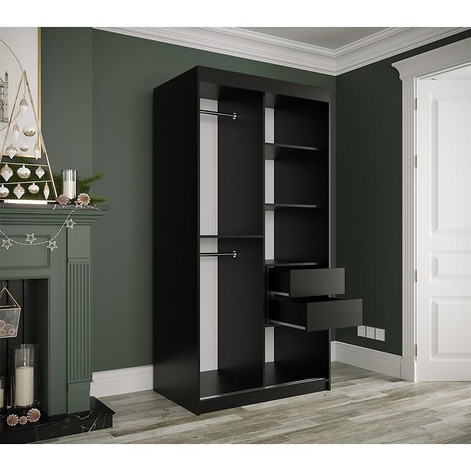 Schrank MARMUR T2 100 schwarz/marmor schwarz,6