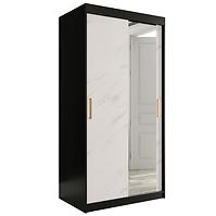 Schrank MARMUR T2 100 schwarz/marmor weiß