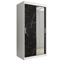 Schrank MARMUR T2 100 weiß/marmor schwarz