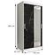 Schrank MARMUR T2 100 weiß/marmor schwarz,2
