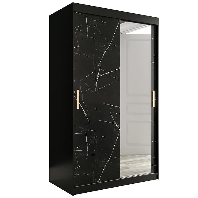 Schrank MARMUR T2 120 schwarz/marmor schwarz